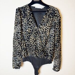 ASTR The Label  leopard print body suit XS